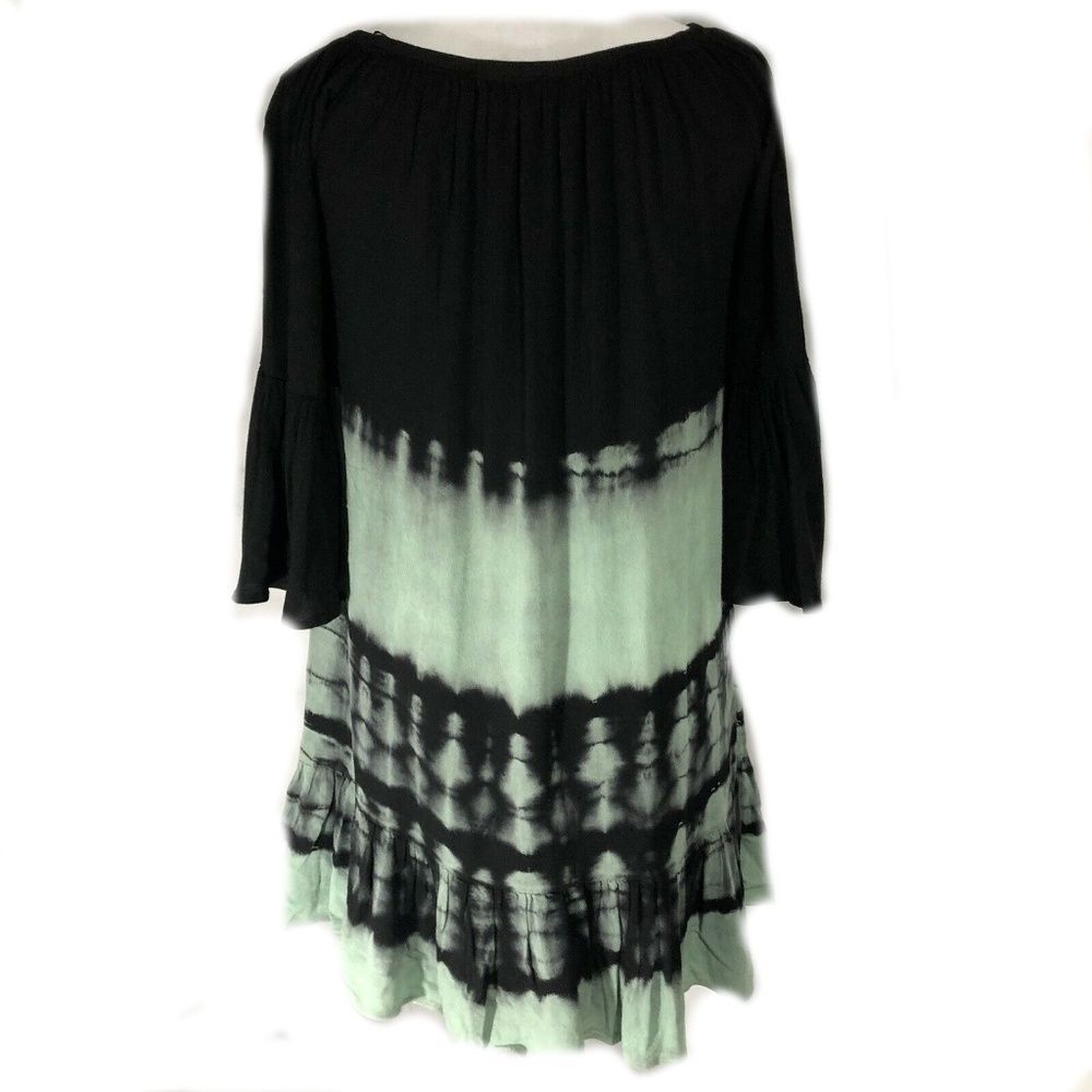 Anthropologie Sage Dress Dark Brown Green Tie Dye